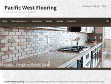 Tablet Screenshot of pacificwestflooring.com